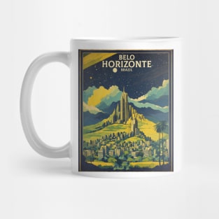 Belo Horizonte Starry Night Brazil Vintage Tourism Travel Poster Mug